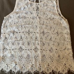 Frame lace tank top